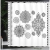 Ambesonne Floral Shower Curtain, Illustration of Poppy Flowers Oil Painting on Canvas Romantic Design Print, Cloth Fabric Bathroom Decor Set with Hooks, 69″ W x 70″ L, Yellow Orange(Grey)
