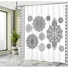 Ambesonne Floral Shower Curtain, Illustration of Poppy Flowers Oil Painting on Canvas Romantic Design Print, Cloth Fabric Bathroom Decor Set with Hooks, 69″ W x 70″ L, Yellow Orange(Grey)