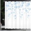 Ambesonne Floral Shower Curtain, Illustration of Poppy Flowers Oil Painting on Canvas Romantic Design Print, Cloth Fabric Bathroom Decor Set with Hooks, 69″ W x 70″ L, Yellow Orange(Pale Blue White)
