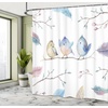 Ambesonne Floral Shower Curtain, Illustration of Poppy Flowers Oil Painting on Canvas Romantic Design Print, Cloth Fabric Bathroom Decor Set with Hooks, 69″ W x 70″ L, Yellow Orange(Blue White)