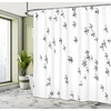 Ambesonne Floral Shower Curtain, Illustration of Poppy Flowers Oil Painting on Canvas Romantic Design Print, Cloth Fabric Bathroom Decor Set with Hooks, 69″ W x 70″ L, Yellow Orange(Ivory Grey)
