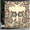 Ambesonne Floral Shower Curtain, Illustration of Poppy Flowers Oil Painting on Canvas Romantic Design Print, Cloth Fabric Bathroom Decor Set with Hooks, 69″ W x 70″ L, Yellow Orange(Brown Black)