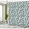 Ambesonne Floral Shower Curtain, Illustration of Poppy Flowers Oil Painting on Canvas Romantic Design Print, Cloth Fabric Bathroom Decor Set with Hooks, 69″ W x 70″ L, Yellow Orange(Blue Brown)