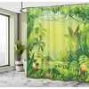 Ambesonne Floral Shower Curtain, Illustration of Poppy Flowers Oil Painting on Canvas Romantic Design Print, Cloth Fabric Bathroom Decor Set with Hooks, 69″ W x 70″ L, Yellow Orange(Green Lime)