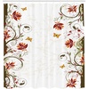 Ambesonne Floral Shower Curtain, Illustration of Poppy Flowers Oil Painting on Canvas Romantic Design Print, Cloth Fabric Bathroom Decor Set with Hooks, 69″ W x 70″ L, Yellow Orange(Green Burgundy)