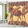 Ambesonne Floral Shower Curtain, Illustration of Poppy Flowers Oil Painting on Canvas Romantic Design Print, Cloth Fabric Bathroom Decor Set with Hooks, 69″ W x 70″ L, Yellow Orange(Orange Yellow)