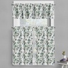 Ambesonne Botanical Valance & Tier Curtain 3 pcs Set, Modern Abstract Eucalyptus Branches on Marble Print Background Art, Window Treatments for Kitchen Room Decor, 55″ x 36″, Pale Reseda Green Grey