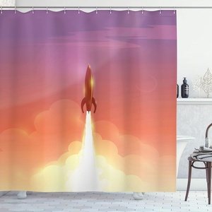 Ambesonne Floral Shower Curtain, Illustration of Poppy Flowers Oil Painting on Canvas Romantic Design Print, Cloth Fabric Bathroom Decor Set with Hooks, 69″ W x 70″ L, Yellow Orange(Salmon Purple)