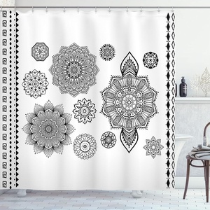 Ambesonne Floral Shower Curtain, Illustration of Poppy Flowers Oil Painting on Canvas Romantic Design Print, Cloth Fabric Bathroom Decor Set with Hooks, 69″ W x 70″ L, Yellow Orange(Grey)