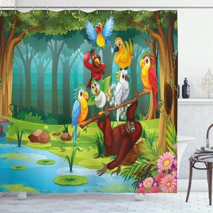 Ambesonne Floral Shower Curtain, Illustration of Poppy Flowers Oil Painting on Canvas Romantic Design Print, Cloth Fabric Bathroom Decor Set with Hooks, 69″ W x 70″ L, Yellow Orange(Redbrown)