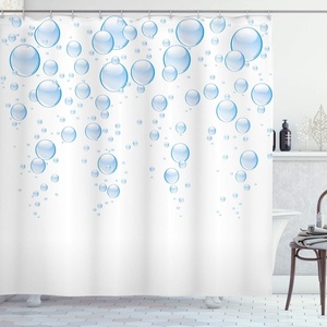 Ambesonne Floral Shower Curtain, Illustration of Poppy Flowers Oil Painting on Canvas Romantic Design Print, Cloth Fabric Bathroom Decor Set with Hooks, 69″ W x 70″ L, Yellow Orange(Pale Blue White)