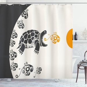 Ambesonne Floral Shower Curtain, Illustration of Poppy Flowers Oil Painting on Canvas Romantic Design Print, Cloth Fabric Bathroom Decor Set with Hooks, 69″ W x 70″ L, Yellow Orange(Cream Orange Dark Taupe)