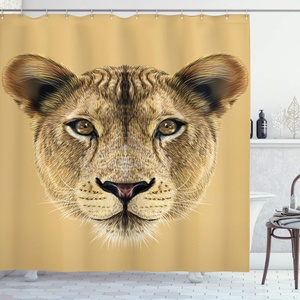 Ambesonne Floral Shower Curtain, Illustration of Poppy Flowers Oil Painting on Canvas Romantic Design Print, Cloth Fabric Bathroom Decor Set with Hooks, 69″ W x 70″ L, Yellow Orange(Coffee Brown)