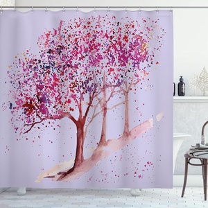 Ambesonne Floral Shower Curtain, Illustration of Poppy Flowers Oil Painting on Canvas Romantic Design Print, Cloth Fabric Bathroom Decor Set with Hooks, 69″ W x 70″ L, Yellow Orange(Burgundy Coconut)