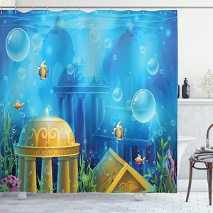 Ambesonne Floral Shower Curtain, Illustration of Poppy Flowers Oil Painting on Canvas Romantic Design Print, Cloth Fabric Bathroom Decor Set with Hooks, 69″ W x 70″ L, Yellow Orange(Aqua Yellow)