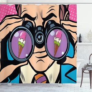 Ambesonne Floral Shower Curtain, Illustration of Poppy Flowers Oil Painting on Canvas Romantic Design Print, Cloth Fabric Bathroom Decor Set with Hooks, 69″ W x 70″ L, Yellow Orange(Pink Blue)