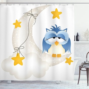 Ambesonne Floral Shower Curtain, Illustration of Poppy Flowers Oil Painting on Canvas Romantic Design Print, Cloth Fabric Bathroom Decor Set with Hooks, 69″ W x 70″ L, Yellow Orange(Earth Yellow Pale Blue)