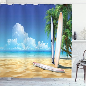 Ambesonne Floral Shower Curtain, Illustration of Poppy Flowers Oil Painting on Canvas Romantic Design Print, Cloth Fabric Bathroom Decor Set with Hooks, 69″ W x 70″ L, Yellow Orange(Royal Blue Sand Brown)