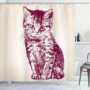 Ambesonne Floral Shower Curtain, Illustration of Poppy Flowers Oil Painting on Canvas Romantic Design Print, Cloth Fabric Bathroom Decor Set with Hooks, 69″ W x 70″ L, Yellow Orange(Cream and Maroon)