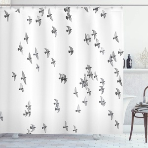 Ambesonne Floral Shower Curtain, Illustration of Poppy Flowers Oil Painting on Canvas Romantic Design Print, Cloth Fabric Bathroom Decor Set with Hooks, 69″ W x 70″ L, Yellow Orange(Ivory Grey)