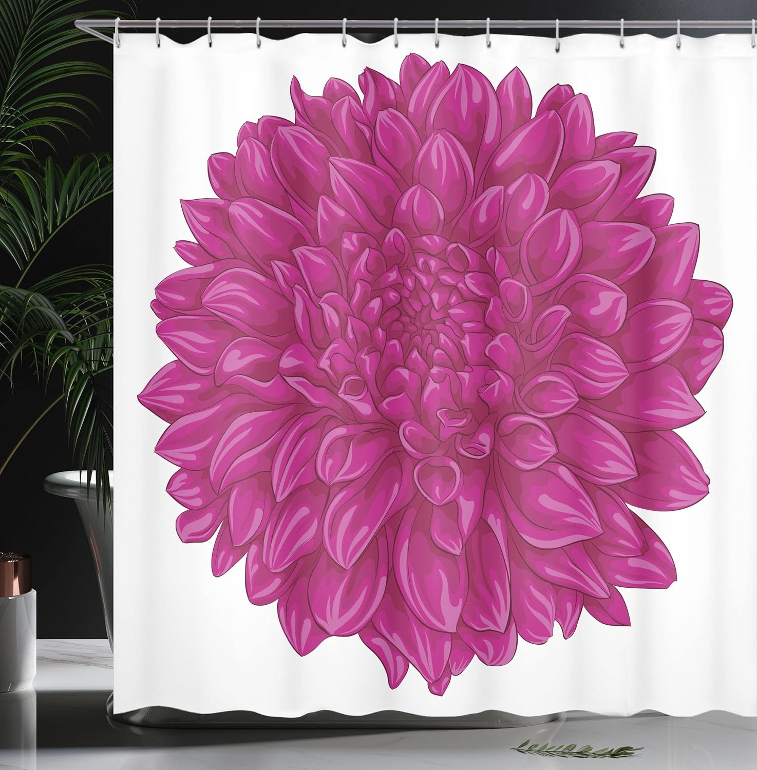 image:imageAmbesonne Coastal Shower Curtain Romantic Wooden Bungalow on The Water Deckchairs Maldives Beach Summer Relax Cloth Fabric Bathroom Decor Set with Hooks 69 W x 84 L Brown BluePink