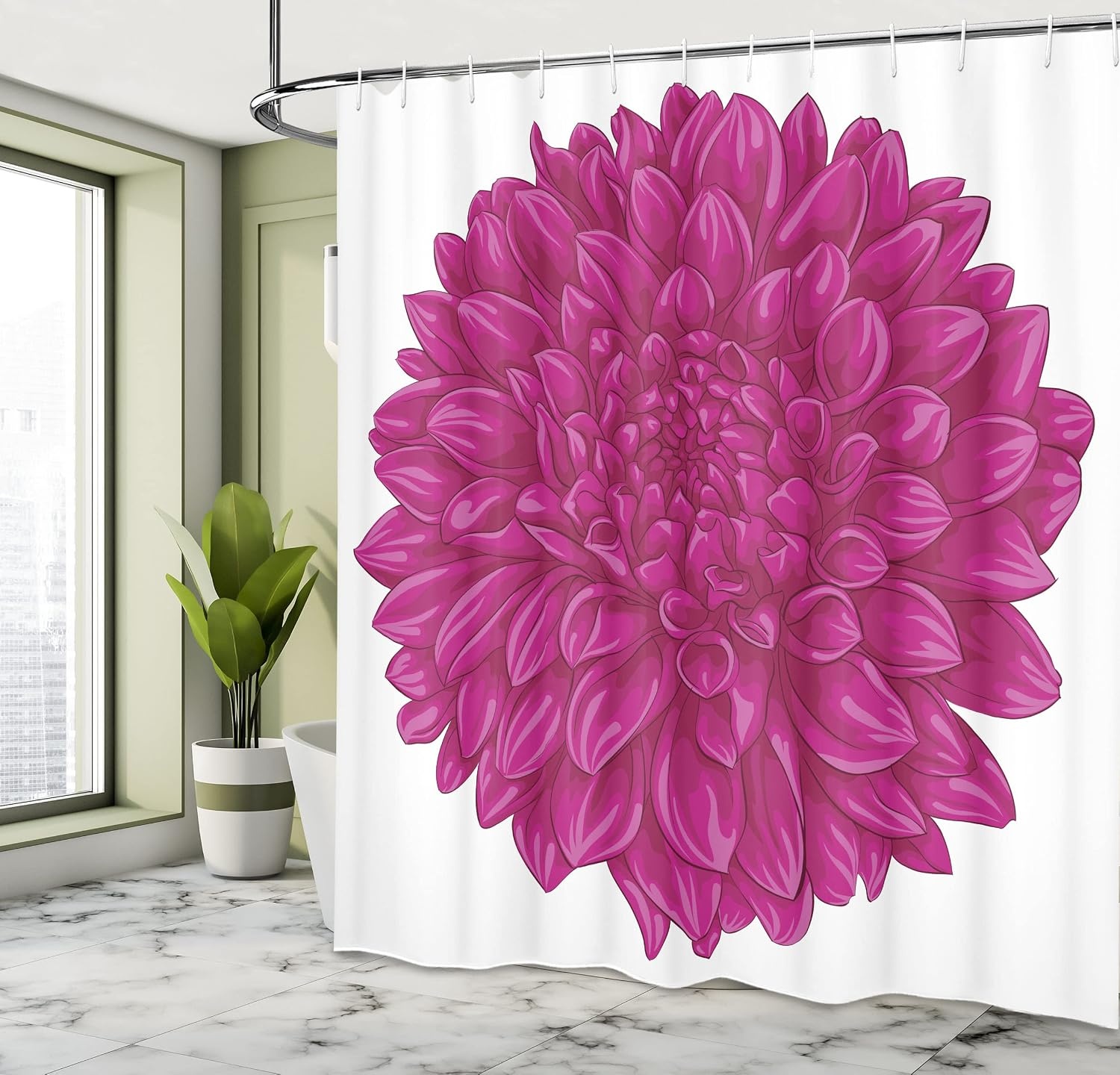 image:imageAmbesonne Coastal Shower Curtain Romantic Wooden Bungalow on The Water Deckchairs Maldives Beach Summer Relax Cloth Fabric Bathroom Decor Set with Hooks 69 W x 84 L Brown BluePink