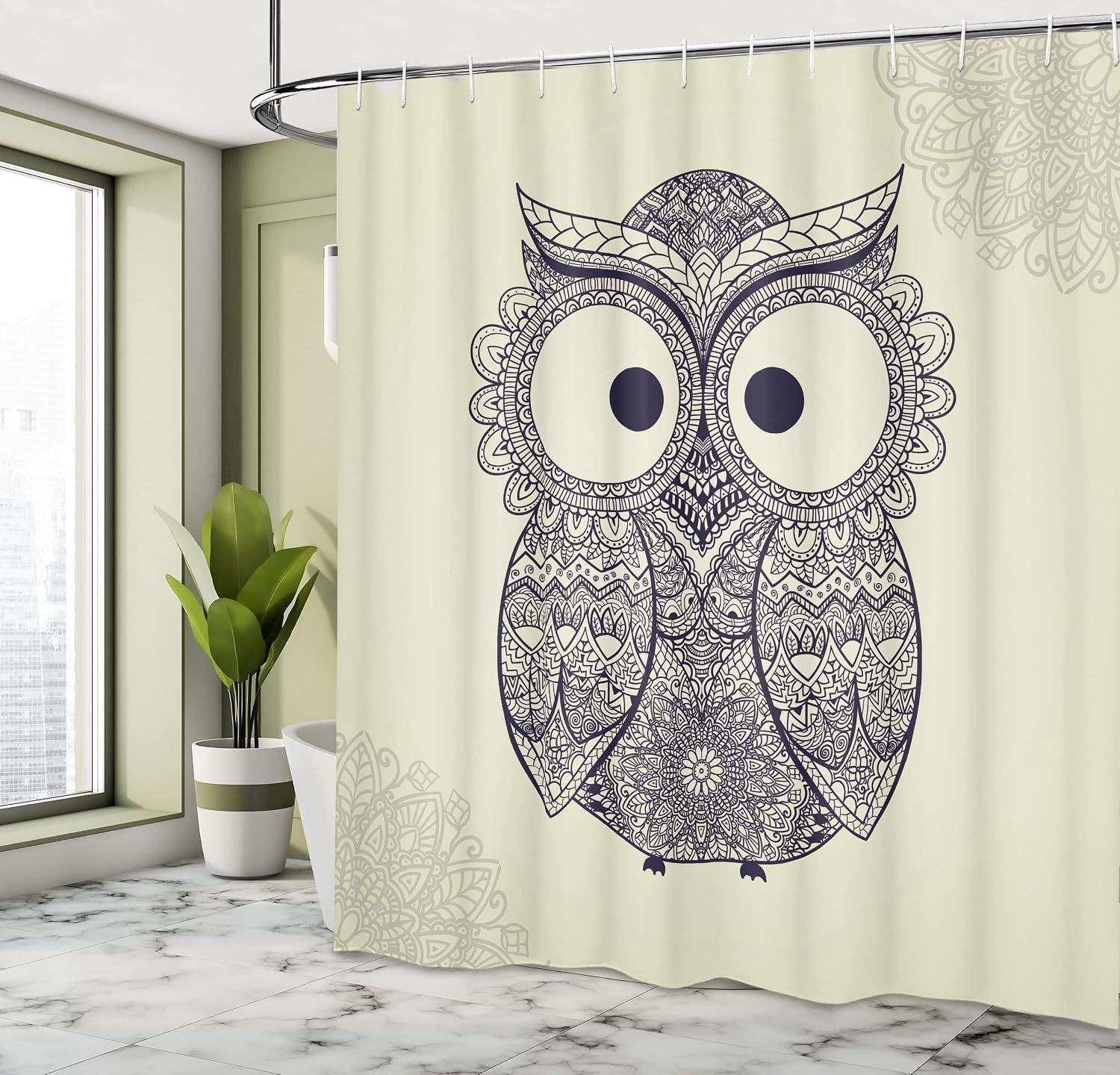 image:imageAmbesonne Feminine Shower Curtain Illustration of a Bathtub with Bubbles in Girly Room Aroma Oil Aromatherapy Cloth Fabric Bathroom Decor Set with Hooks 69 W x 75 L Pink BlueBlue Eggshell