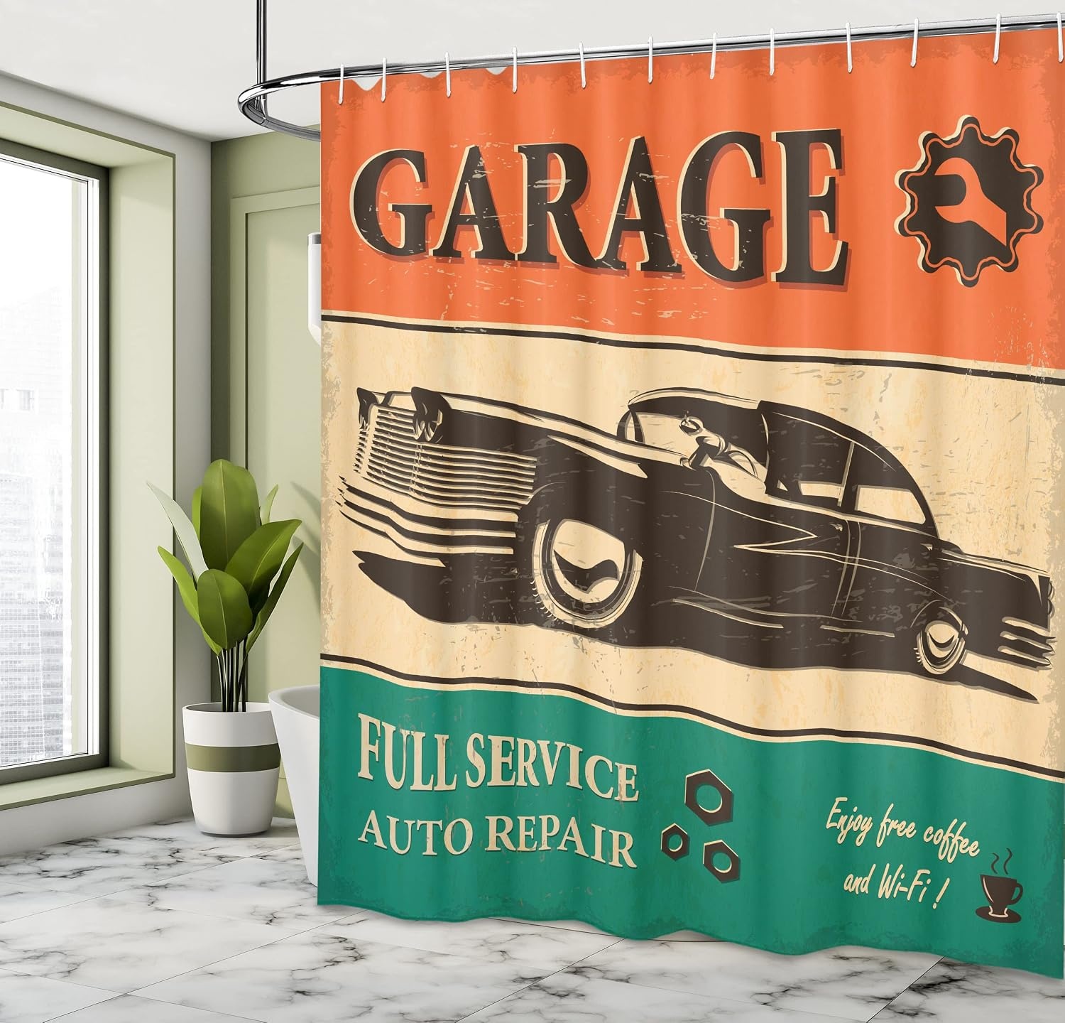 image:imageAmbesonne Feminine Shower Curtain Illustration of a Bathtub with Bubbles in Girly Room Aroma Oil Aromatherapy Cloth Fabric Bathroom Decor Set with Hooks 69 W x 75 L Pink BlueOrange Beige Jade Green