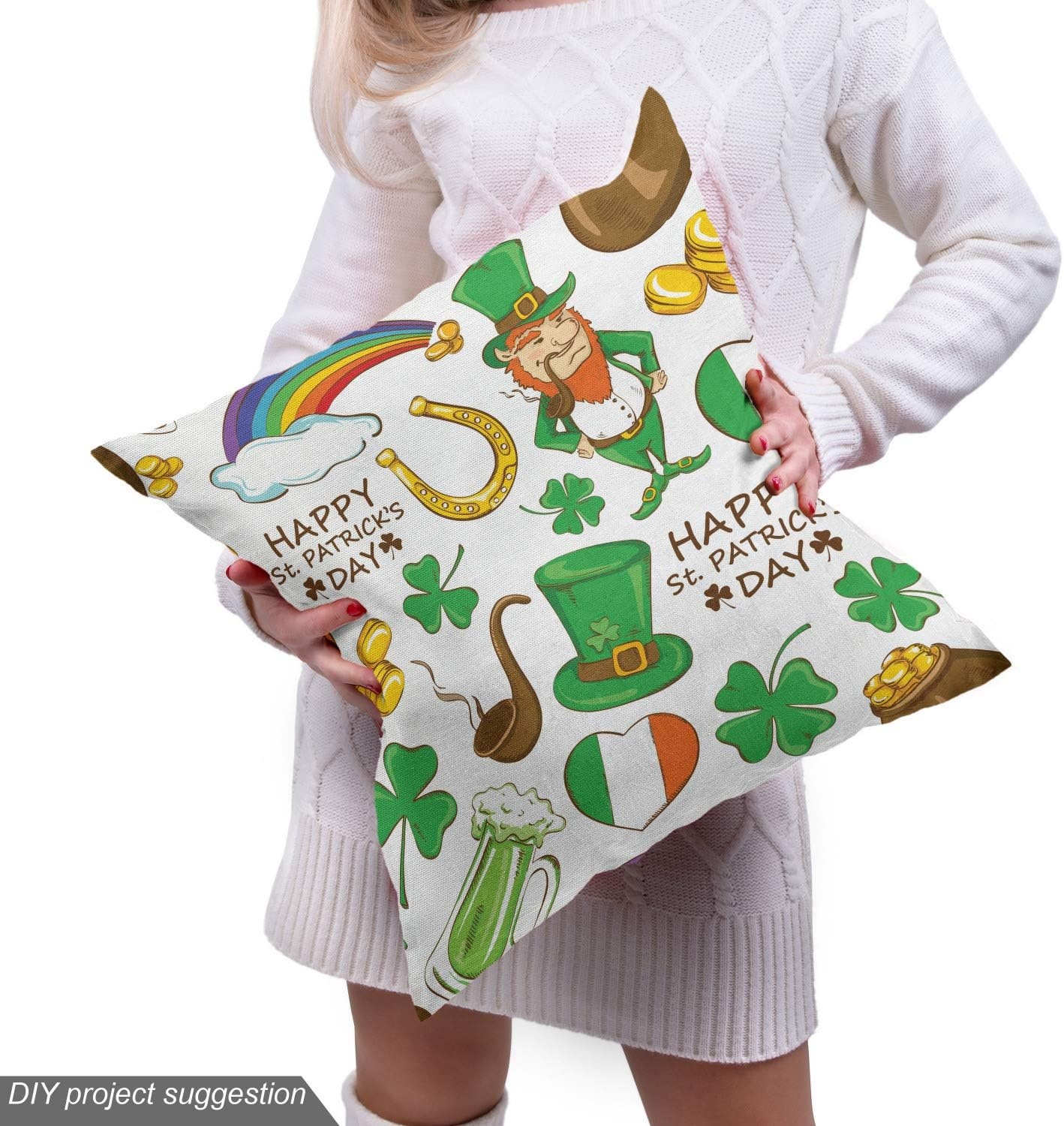 image:imageAmbesonne Forest Fabric by The Yard Animals Forming Numbers Raccoon Snake Fox Kangaroo Koala Cartoon Repetitive Decorative Fabric for Upholstery and Home Accents 1 Yard Purple GreyShamrock Green
