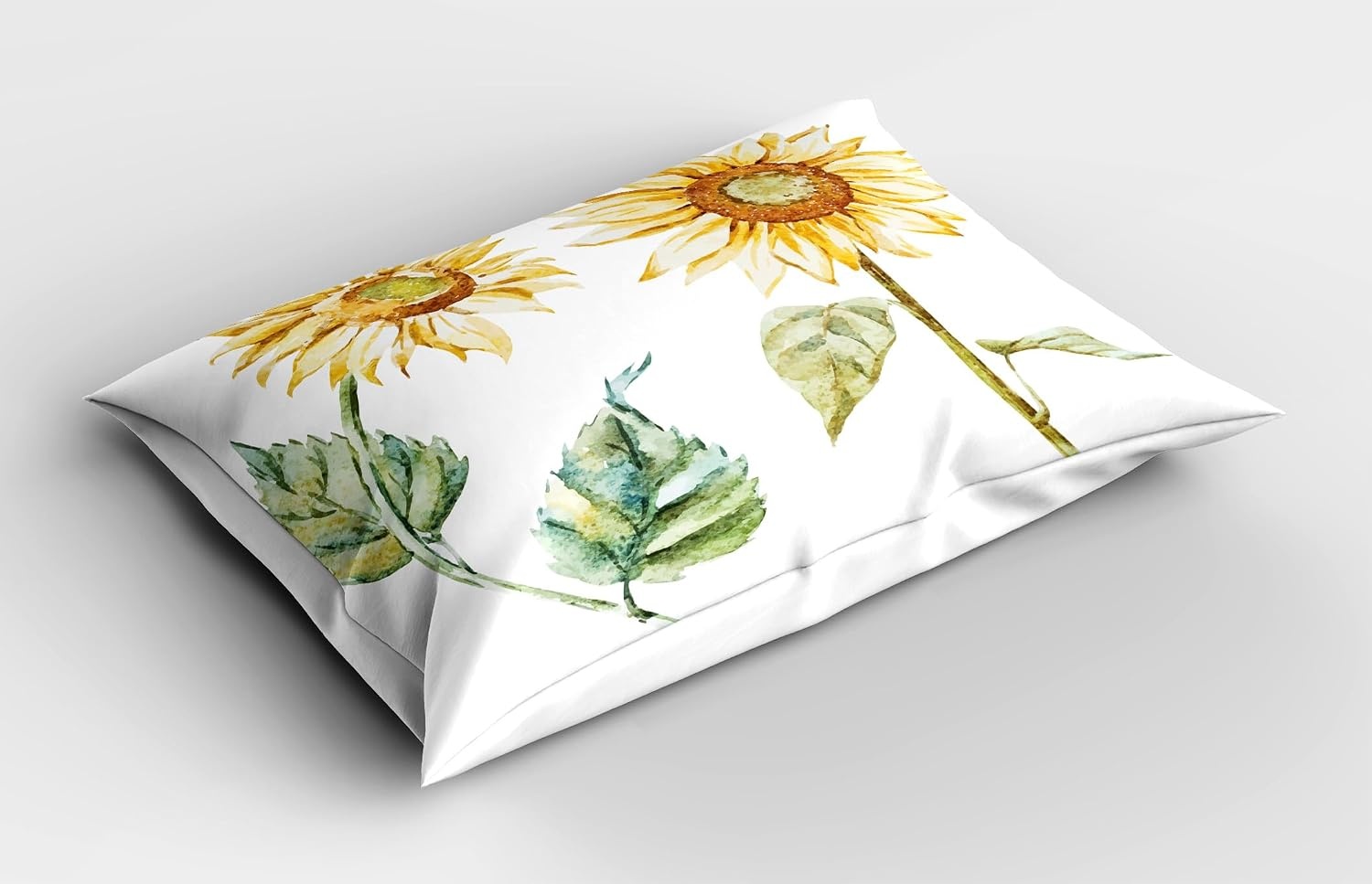 image:imageAmbesonne Nature Pillow Sham Desert Botanical Herbal Cartoon Style Cactus Plant Flower with Spikes Print Decorative Standard Size Printed Pillowcase 26 X 20 Green and PinkYellow Green