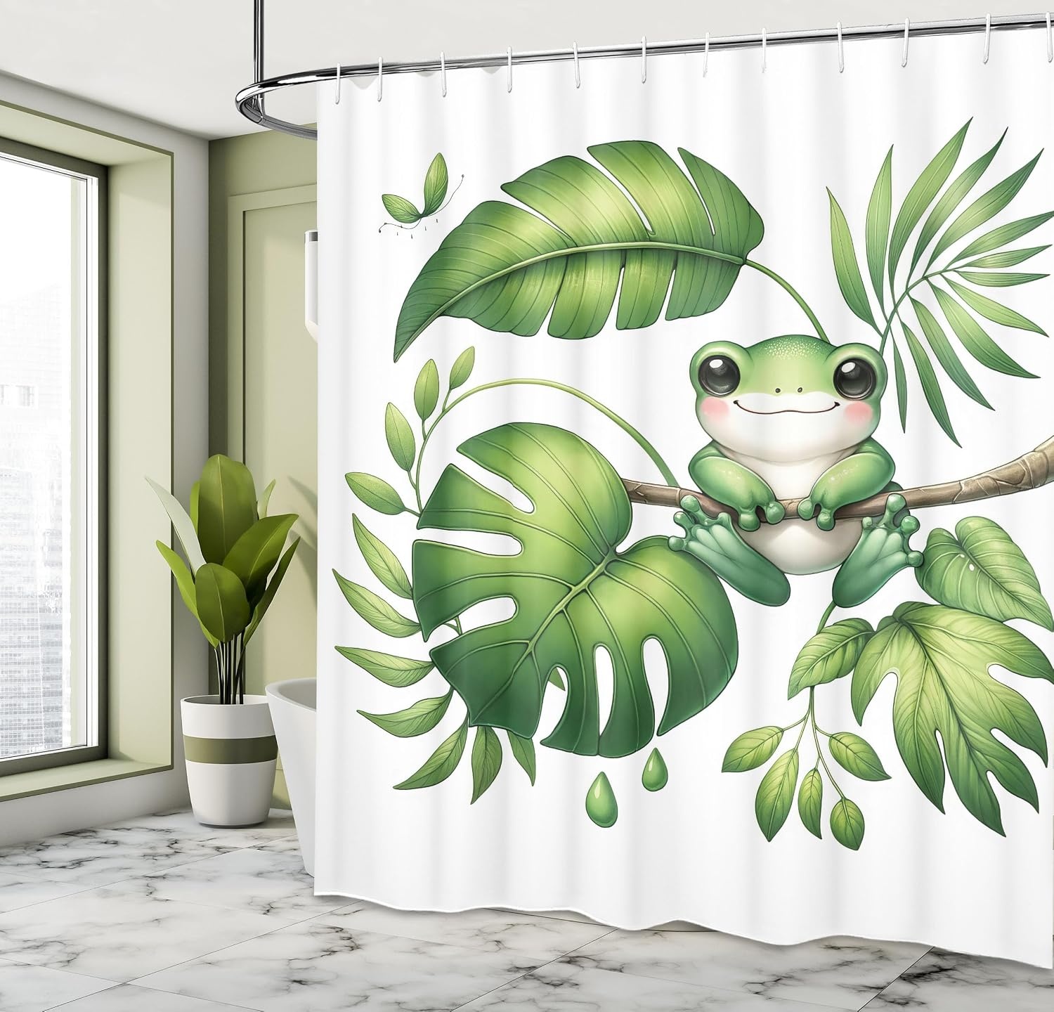 image:imageAmbesonne Romantic Shower Curtain Kissing Couple Silhouette with Wild Nature Thistle Flowers and Leaves Cloth Fabric Bathroom Decor Set with Hooks 69 W x 84 L Charcoal Grey EmeraldFern Green White