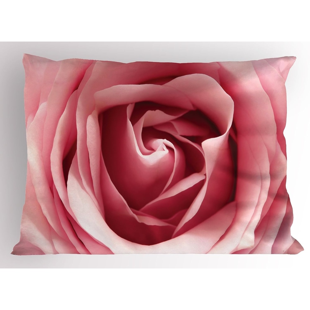 image:imageAmbesonne Rose Pillow Sham Pink Rose Valentines Day Happy Occasions Holidays Bloom Botanical Close up Picture Decorative Standard Queen Size Printed Pillowcase 30 X 20 Pale Pink