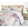 Ambesonne Cartoon Duvet Cover Set, Vintage Floral Carriage Horse and Colorful Flowers Butterfly Print, Decorative 3 Piece Bedding Set with 2 Pillow Shams, Queen Size, Black Pink(Rose Blue)