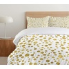 Ambesonne Cartoon Duvet Cover Set, Vintage Floral Carriage Horse and Colorful Flowers Butterfly Print, Decorative 3 Piece Bedding Set with 2 Pillow Shams, Queen Size, Black Pink(Yellow White)