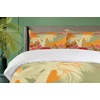 Ambesonne Cartoon Duvet Cover Set, Vintage Floral Carriage Horse and Colorful Flowers Butterfly Print, Decorative 3 Piece Bedding Set with 2 Pillow Shams, Queen Size, Black Pink(Marigold)