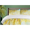 Ambesonne Cartoon Duvet Cover Set, Vintage Floral Carriage Horse and Colorful Flowers Butterfly Print, Decorative 3 Piece Bedding Set with 2 Pillow Shams, Queen Size, Black Pink(Blue Yellow)