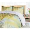 Ambesonne Cartoon Duvet Cover Set, Vintage Floral Carriage Horse and Colorful Flowers Butterfly Print, Decorative 3 Piece Bedding Set with 2 Pillow Shams, Queen Size, Black Pink(Blue Yellow)