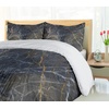 Ambesonne Cartoon Duvet Cover Set, Vintage Floral Carriage Horse and Colorful Flowers Butterfly Print, Decorative 3 Piece Bedding Set with 2 Pillow Shams, Queen Size, Black Pink(Dark Grey)