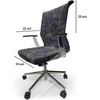 Ambesonne Cartoon Office Chair Slipcover, Xray Part of an Abstract Skeleton Image in Repetitive Grunge Pattern, Protective Stretch Decorative Fabric Cover, Standard Size, Ivory Charcoal(Quartz Fern)