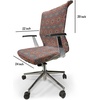 Ambesonne Cartoon Office Chair Slipcover, Xray Part of an Abstract Skeleton Image in Repetitive Grunge Pattern, Protective Stretch Decorative Fabric Cover, Standard Size, Ivory Charcoal(Turquoise Orange)