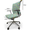 Ambesonne Cartoon Office Chair Slipcover, Xray Part of an Abstract Skeleton Image in Repetitive Grunge Pattern, Protective Stretch Decorative Fabric Cover, Standard Size, Ivory Charcoal(Teal Pink)