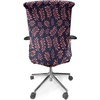 Ambesonne Cartoon Office Chair Slipcover, Xray Part of an Abstract Skeleton Image in Repetitive Grunge Pattern, Protective Stretch Decorative Fabric Cover, Standard Size, Ivory Charcoal(Coral Purple)