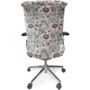 Ambesonne Cartoon Office Chair Slipcover, Xray Part of an Abstract Skeleton Image in Repetitive Grunge Pattern, Protective Stretch Decorative Fabric Cover, Standard Size, Ivory Charcoal(Teal Brown)