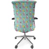 Ambesonne Cartoon Office Chair Slipcover, Xray Part of an Abstract Skeleton Image in Repetitive Grunge Pattern, Protective Stretch Decorative Fabric Cover, Standard Size, Ivory Charcoal(Teal Pink)