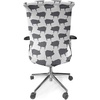 Ambesonne Cartoon Office Chair Slipcover, Xray Part of an Abstract Skeleton Image in Repetitive Grunge Pattern, Protective Stretch Decorative Fabric Cover, Standard Size, Ivory Charcoal(Grey and White)