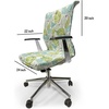 Ambesonne Cartoon Office Chair Slipcover, Xray Part of an Abstract Skeleton Image in Repetitive Grunge Pattern, Protective Stretch Decorative Fabric Cover, Standard Size, Ivory Charcoal(Charcoal Dimgrey)