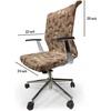Ambesonne Cartoon Office Chair Slipcover, Xray Part of an Abstract Skeleton Image in Repetitive Grunge Pattern, Protective Stretch Decorative Fabric Cover, Standard Size, Ivory Charcoal(Umber Beige)