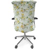 Ambesonne Cartoon Office Chair Slipcover, Xray Part of an Abstract Skeleton Image in Repetitive Grunge Pattern, Protective Stretch Decorative Fabric Cover, Standard Size, Ivory Charcoal(Green Yellow)