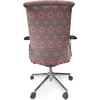 Ambesonne Cartoon Office Chair Slipcover, Xray Part of an Abstract Skeleton Image in Repetitive Grunge Pattern, Protective Stretch Decorative Fabric Cover, Standard Size, Ivory Charcoal(Turquoise Orange)