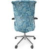 Ambesonne Cartoon Office Chair Slipcover, Xray Part of an Abstract Skeleton Image in Repetitive Grunge Pattern, Protective Stretch Decorative Fabric Cover, Standard Size, Ivory Charcoal(Blue Green)